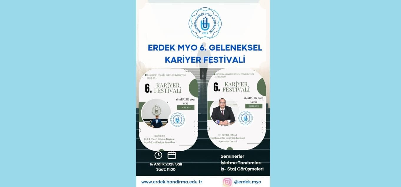 Erdek MYO’da 6. Geleneksel Kariyer Festivali Başlıyor