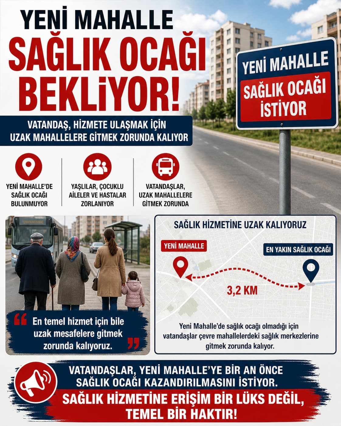 Yeni Mahalle Sağlık Ocağı Bekliyor: Vatandaş Başka Mahallelere Gitmek Zorunda