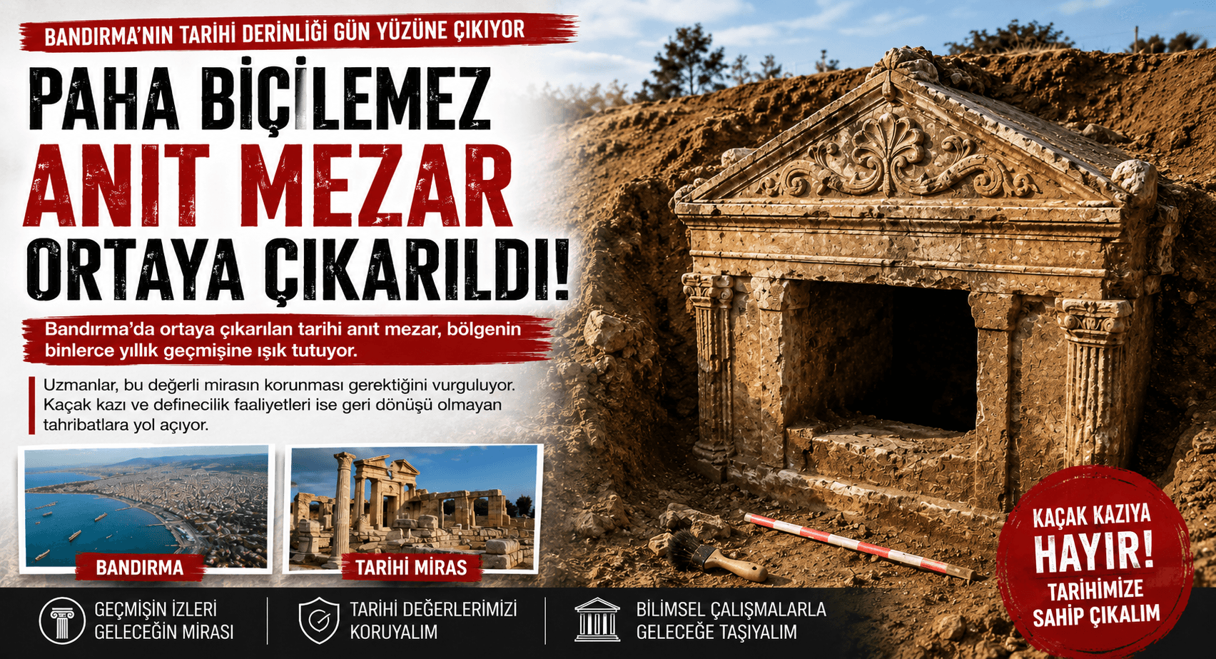BANDIRMA’NIN TARİHİ DERİNLİĞİ GÜN YÜZÜNE ÇIKIYOR