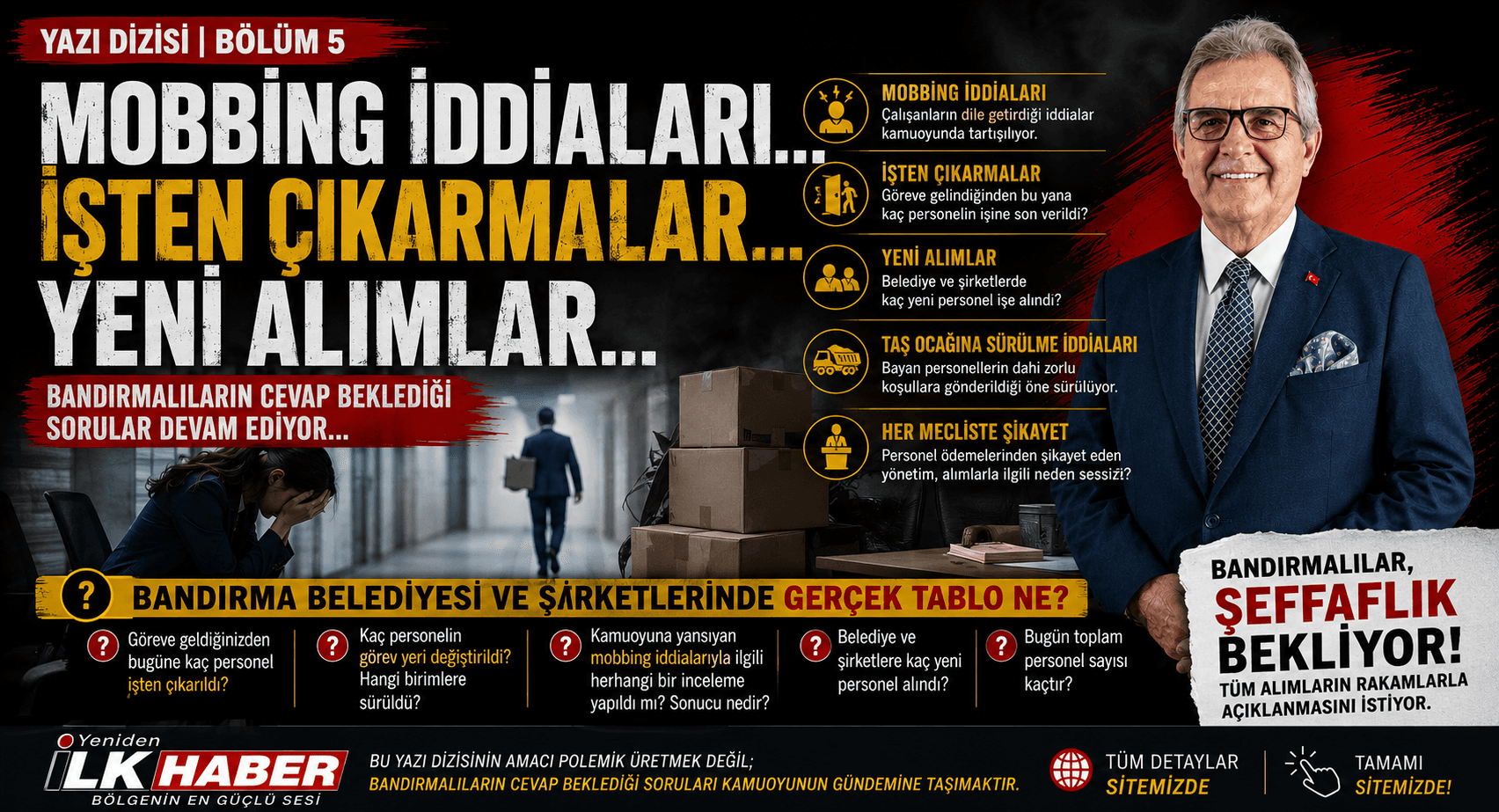 YAZI DİZİSİ | BÖLÜM 5  MOBBİNG İDDİALARI...  İŞTEN ÇIKARMALAR...  YENİ ALIMLAR...