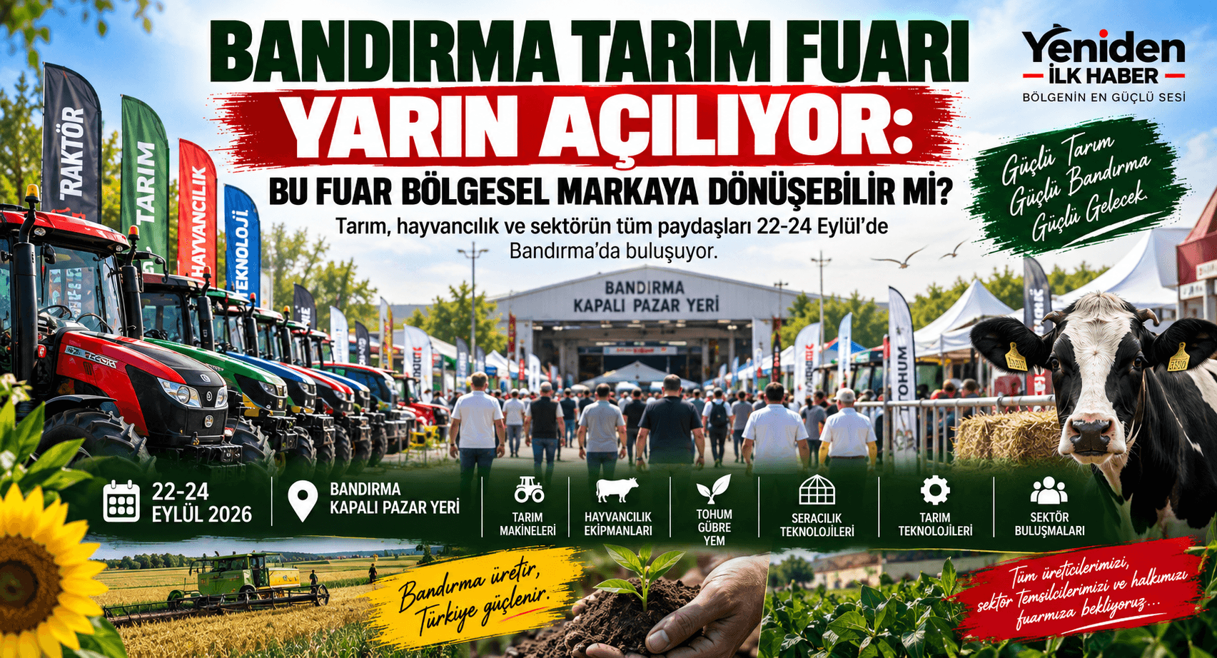 BANDIRMA TARIM FUARI YARIN AÇILIYOR: BU FUAR BÖLGESEL MARKAYA DÖNÜŞEBİLİR Mİ?