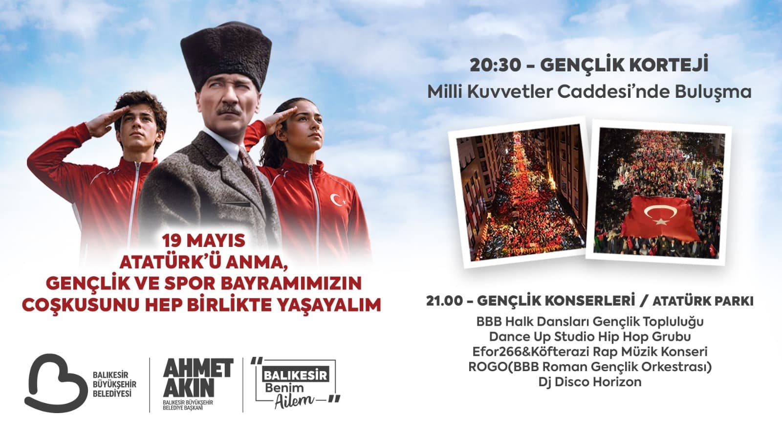Balıkesirli Gençler “Gençlik Korteji”inde Buluşacak