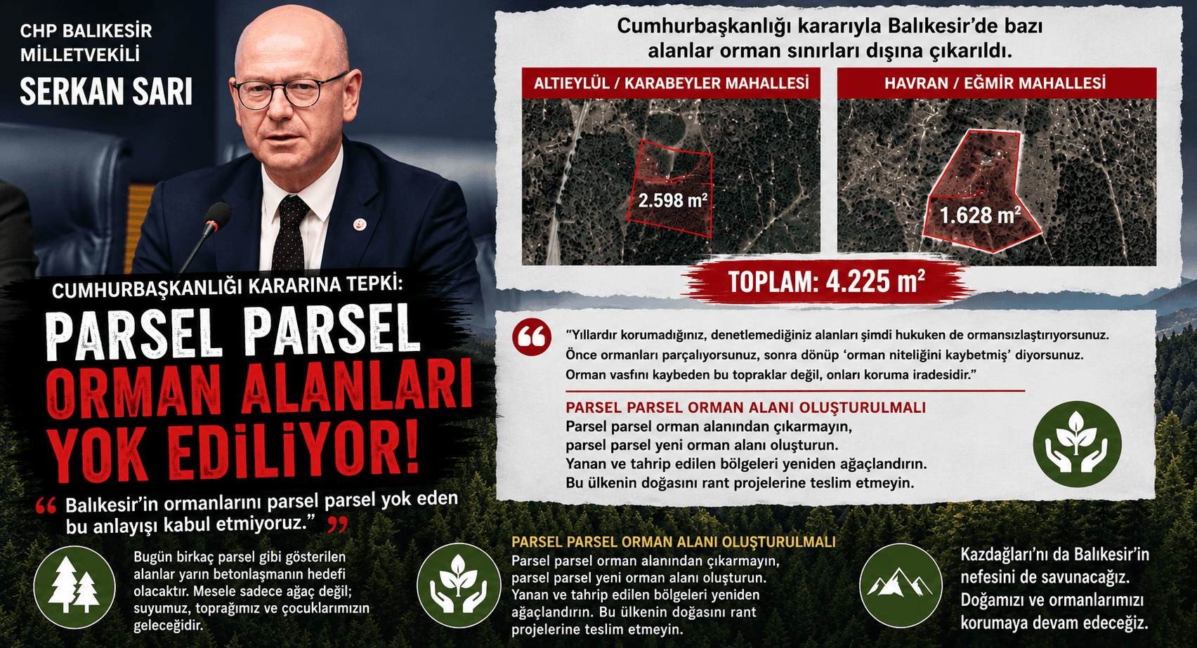 “Parsel Parsel Ormanlar Yok Ediliyor”