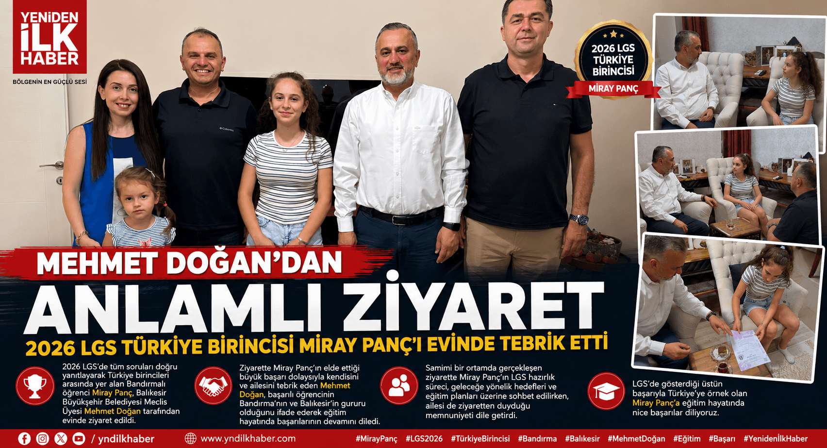 MEHMET DOĞAN'DAN ANLAMLI ZİYARET