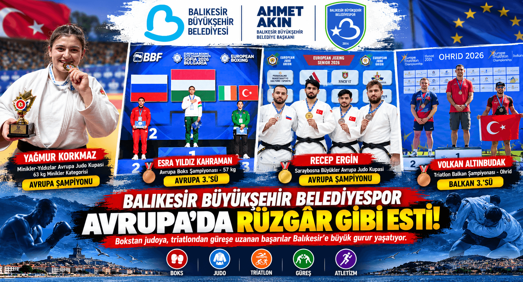 Balıkesir Büyükşehir Belediyespor Avrupa’da Rüzgâr Gibi Esti
